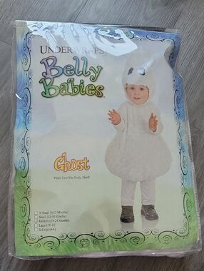 Lily Plush Swirl Infant Ghost Costume - White